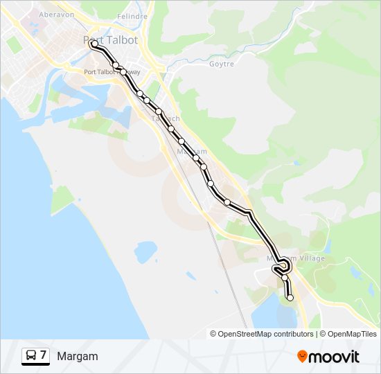 7 Bus Line Map