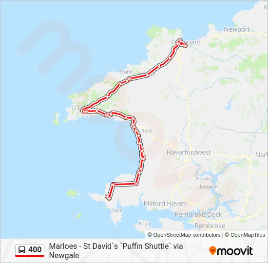 400 Route: Schedules, Stops & Maps - Fishguard (Updated)