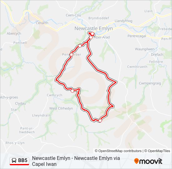 BB5 Bus Line Map