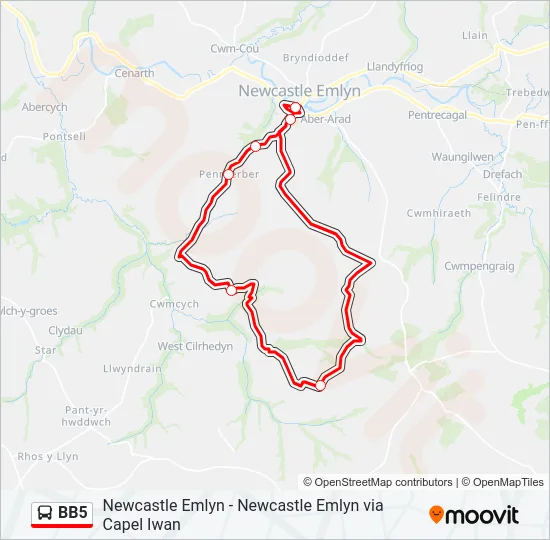 BB5 Bus Line Map