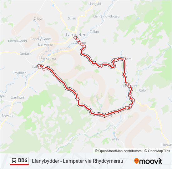 BB6 Bus Line Map