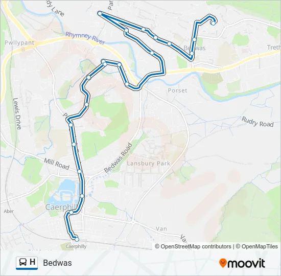 H Bus Line Map