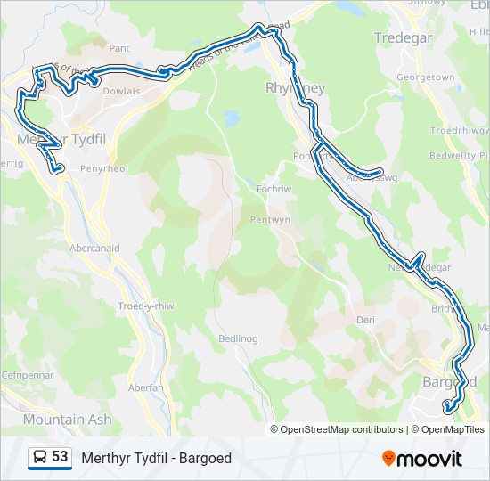 53 Bus Line Map