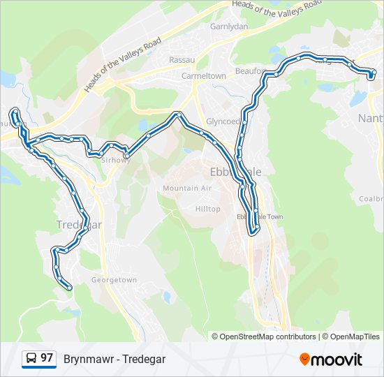 97 bus Line Map