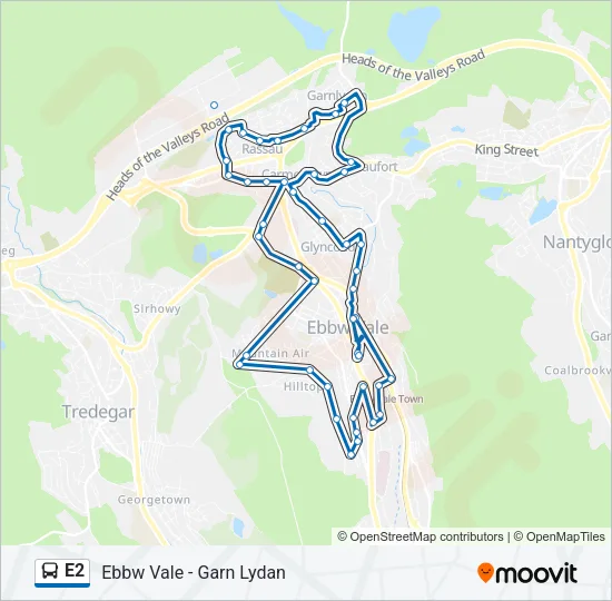 E2 Bus Line Map
