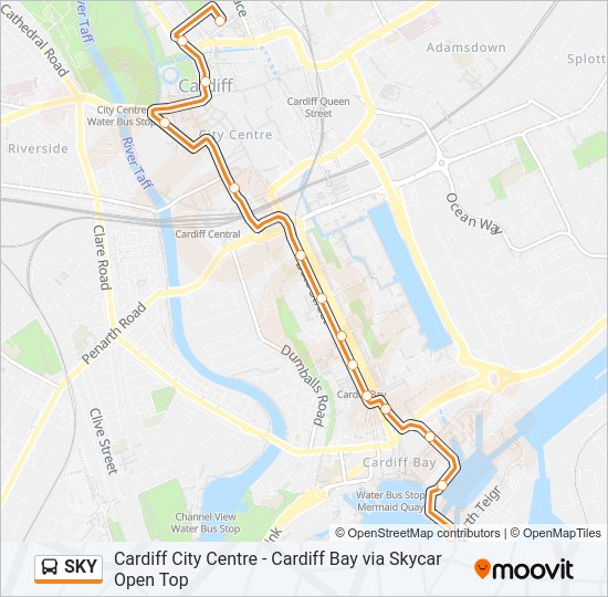 SKY Bus Line Map