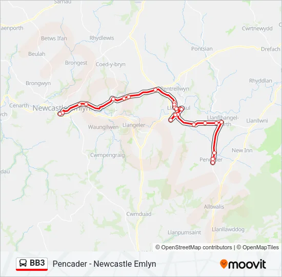 BB3 Bus Line Map