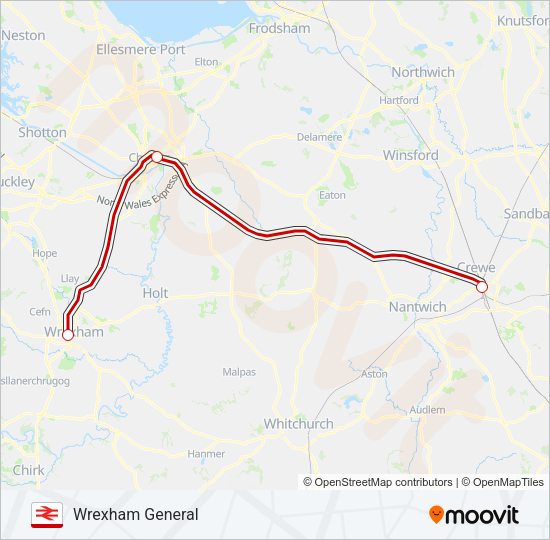 AVANTI WEST COAST Train Line Map