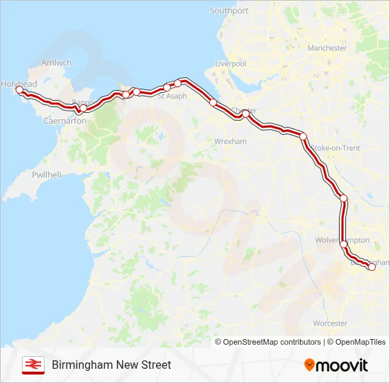 AVANTI WEST COAST Route: Schedules, Stops & Maps - Birmingham New