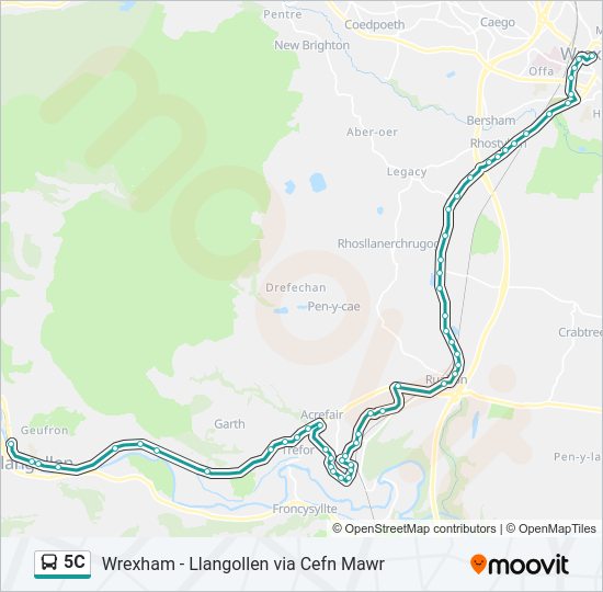 5C Bus Line Map