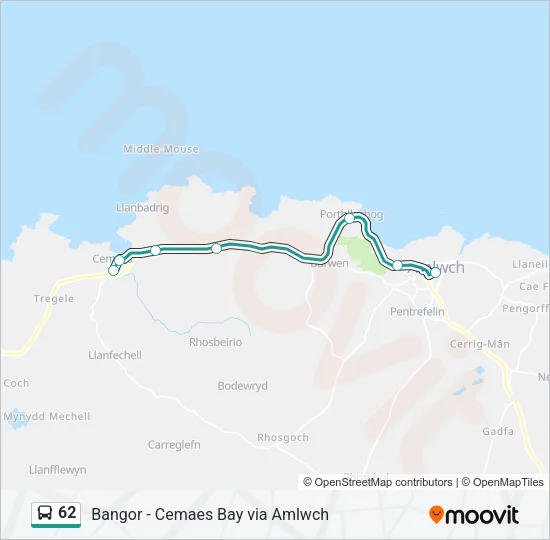 62 Bus Line Map