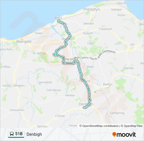 51B Bus Line Map