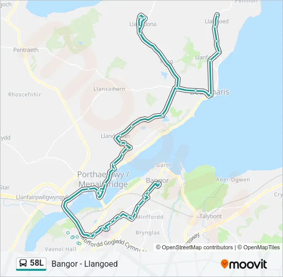 58L Bus Line Map