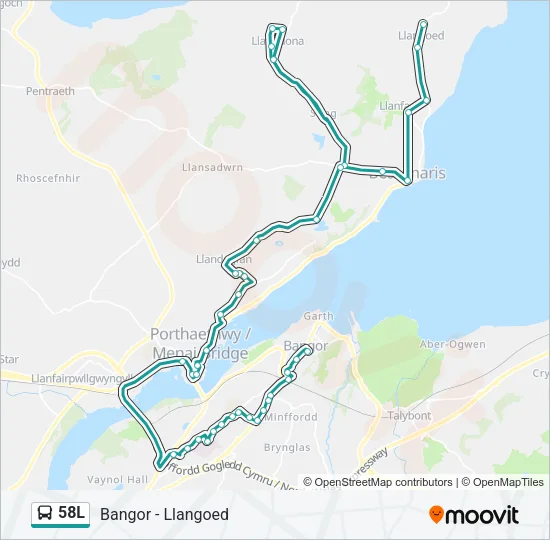 58L Bus Line Map