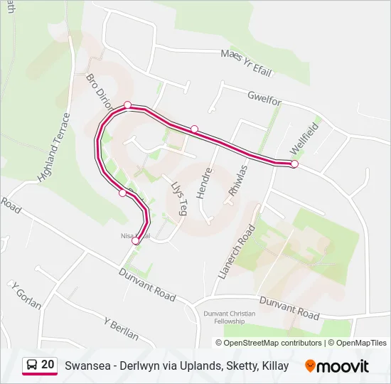 20 Bus Line Map