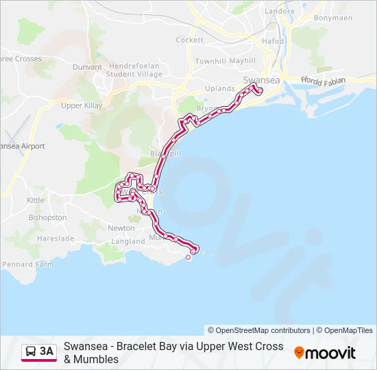 3A Bus Line Map