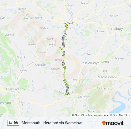 66 bus Line Map