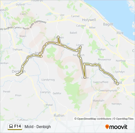F14 Bus Line Map