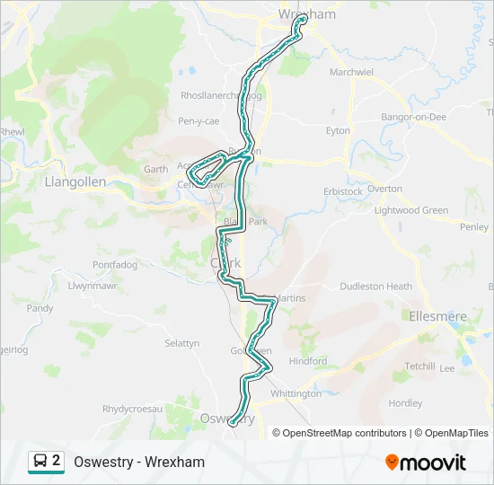 2 Bus Line Map