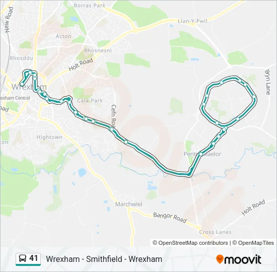 41 Bus Line Map