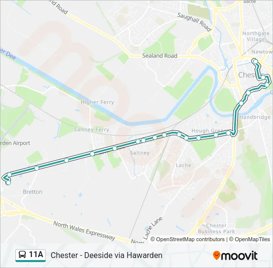 11A Bus Line Map
