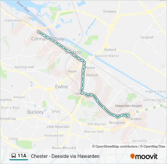 11A Bus Line Map