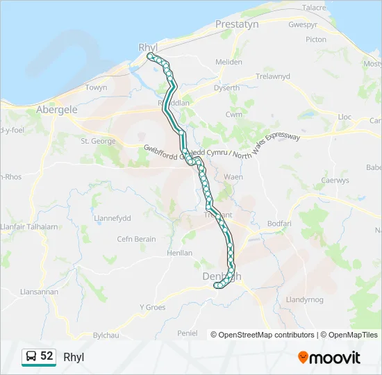 52 Bus Line Map