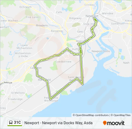 31C Bus Line Map