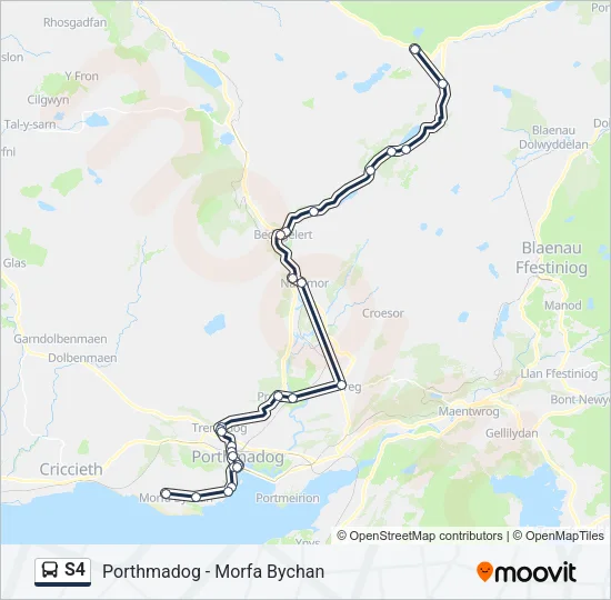 S4 Bus Line Map