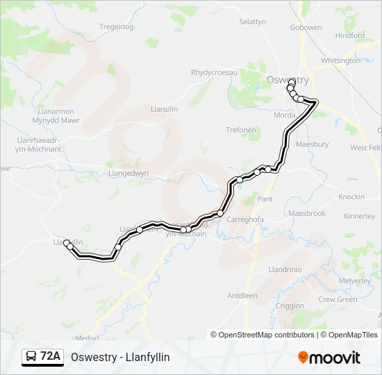 72A Bus Line Map
