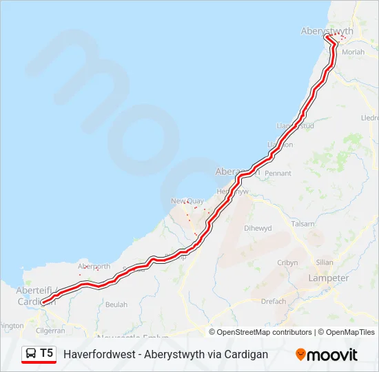 T5 Bus Line Map