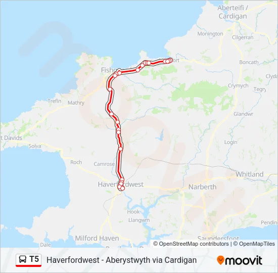 T5 Bus Line Map