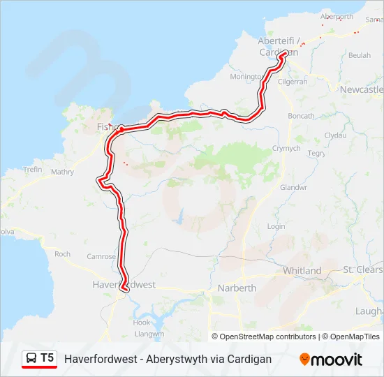 T5 Bus Line Map