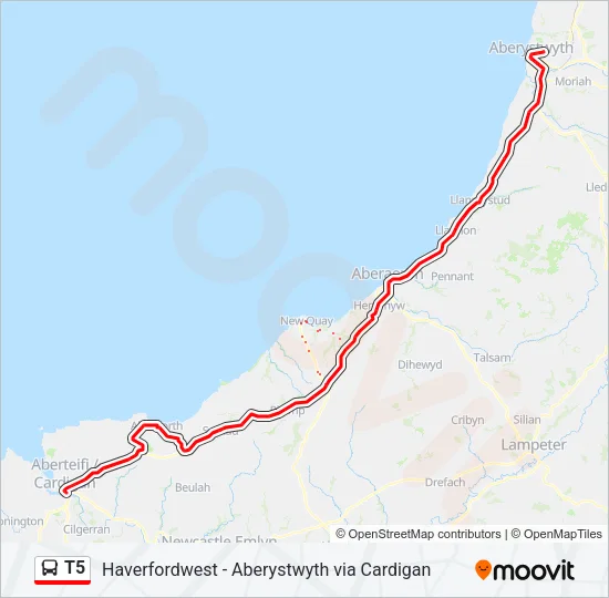 T5 Bus Line Map
