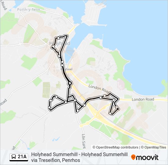 21A Bus Line Map