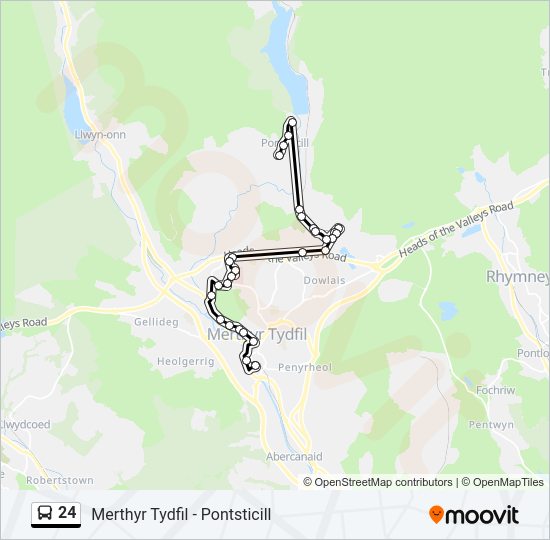 24 bus Line Map