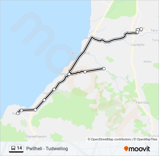 14 bus Line Map