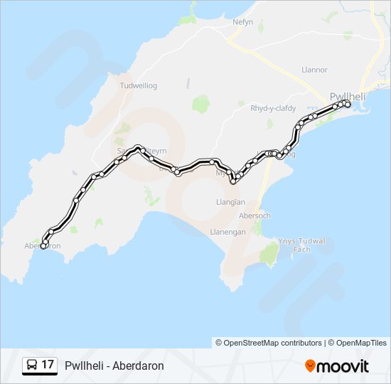 17 bus Line Map