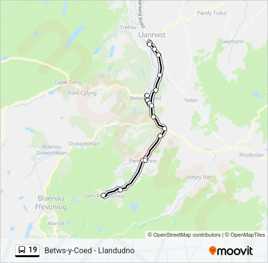 19 Bus Line Map
