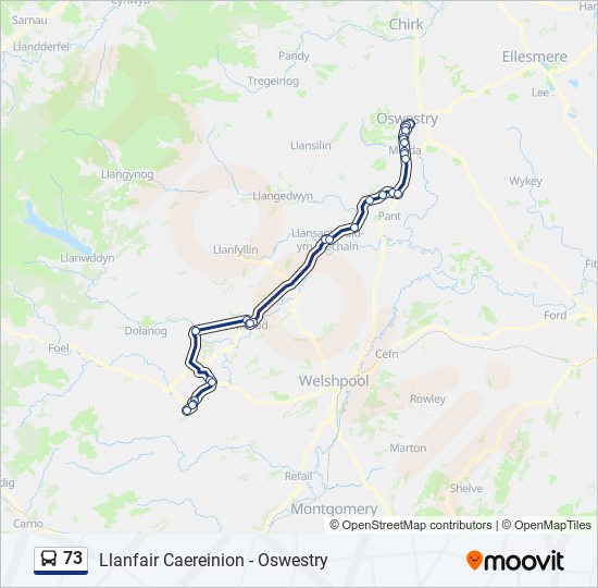 73 Route: Schedules, Stops & Maps - Oswestry (Updated)