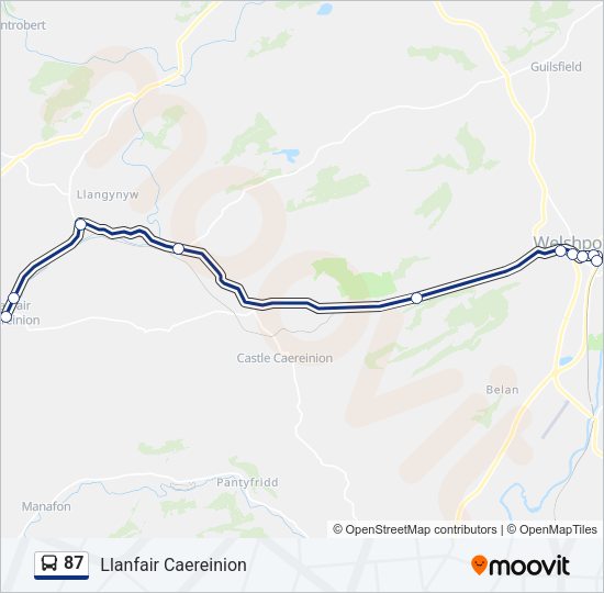 87 Bus Line Map