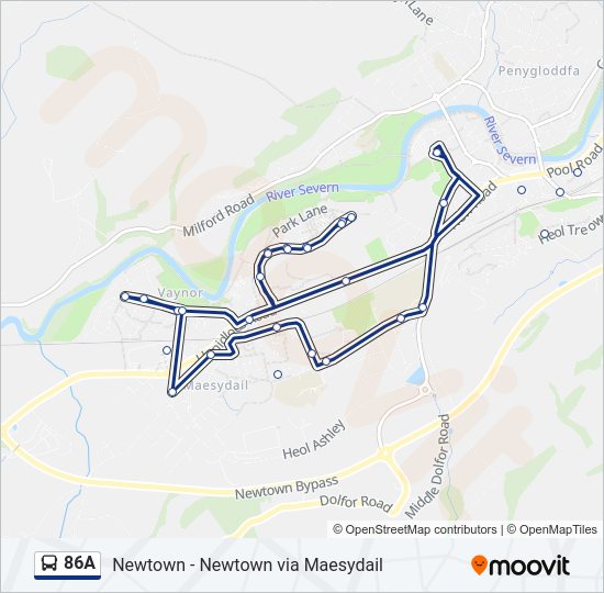 86A bus Line Map