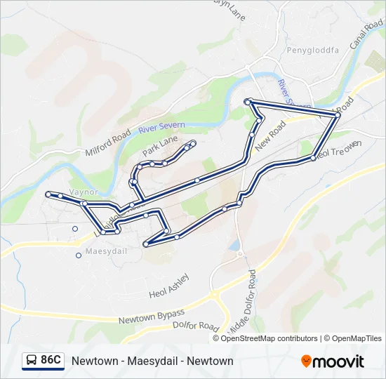 86C Bus Line Map