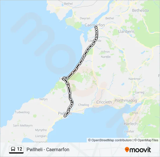 12 Bus Line Map