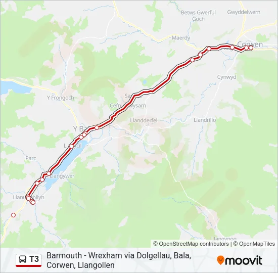 T3 Bus Line Map