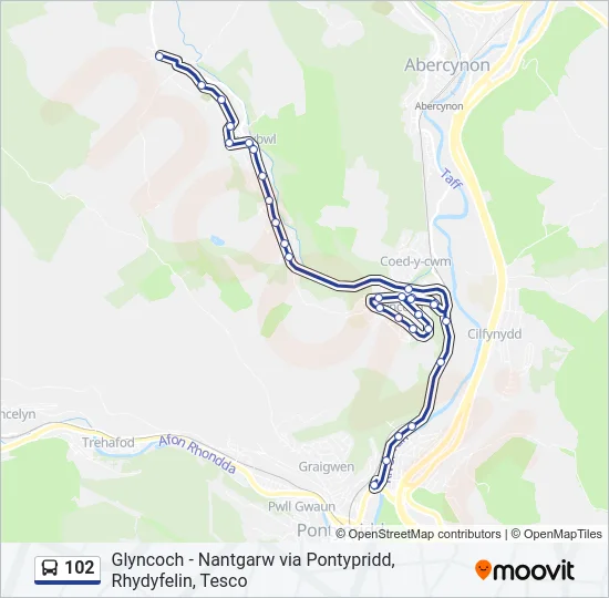 102 Bus Line Map