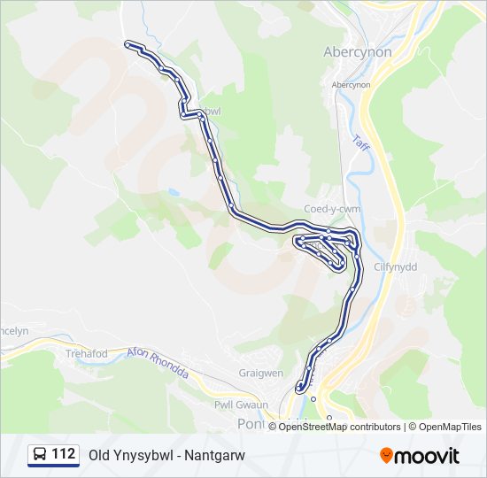 112 Route: Schedules, Stops & Maps - Ynys-y-bwl (updated)