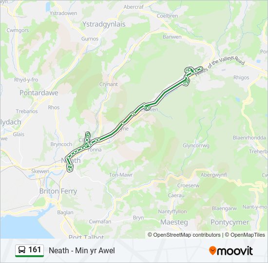 161 bus Line Map