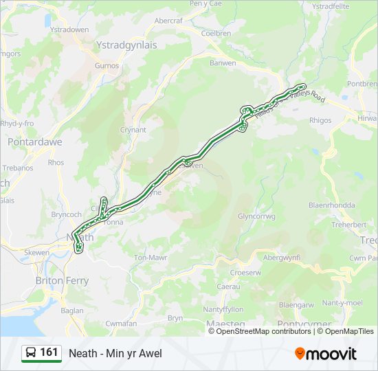 161 bus Line Map