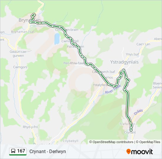 167 bus Line Map